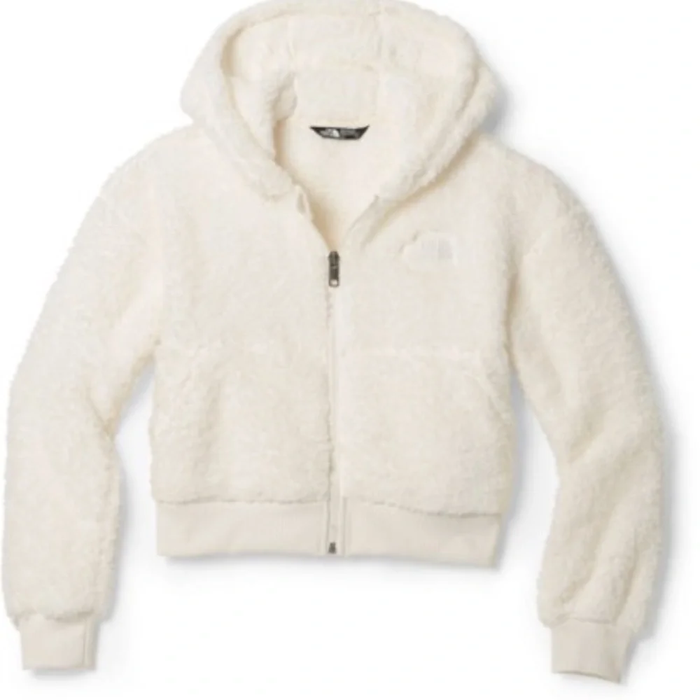 NWT The North Face Suave Oso Full-Zip Hooded Jacket - Kids. Gardenia White.
